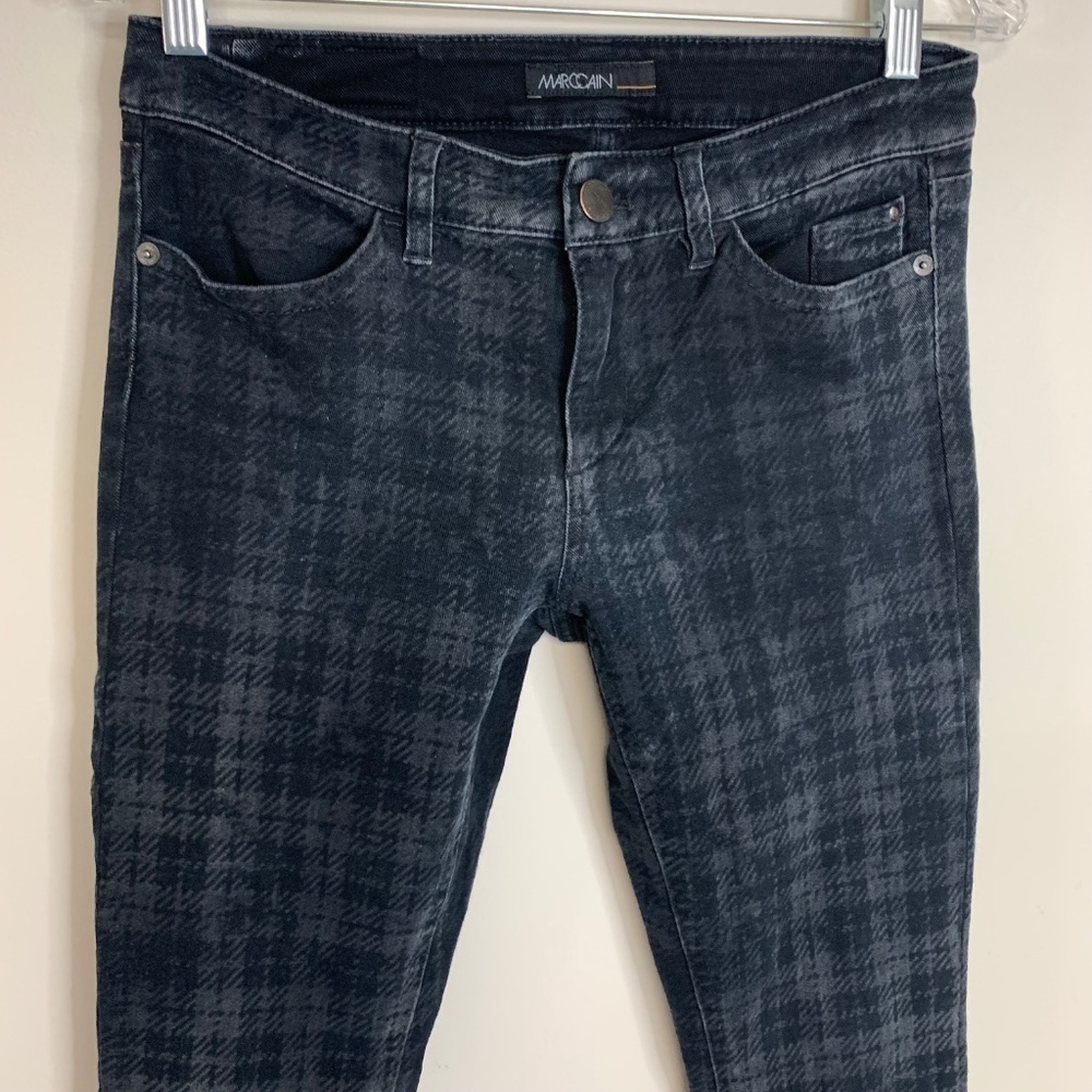 Marc Cain Grey Plaid Skinny Jeans Size N3 - Picture 6 of 10
